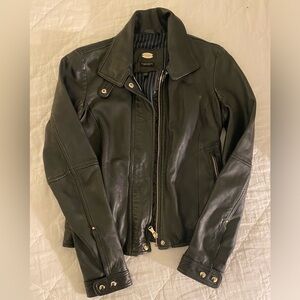 NWOT Massimo Dutti Leather Jacket